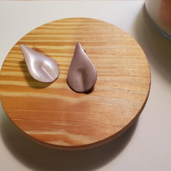 Bundle of 4 Pairs Vintage 80s Metal Stud Earrings - Picture 6 of 6